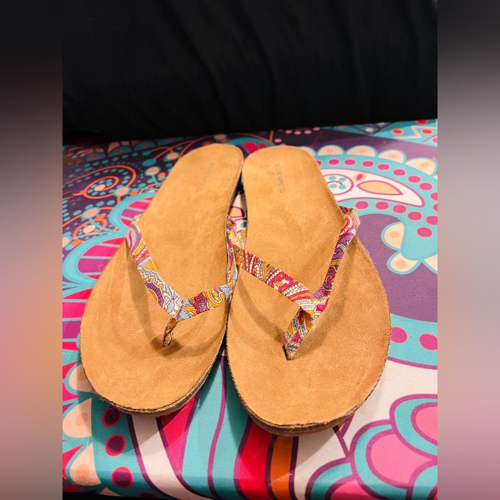 Mossimo Supply Co. Tan and Multicolor Sandals